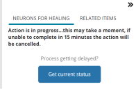 The Neurons workflow status.